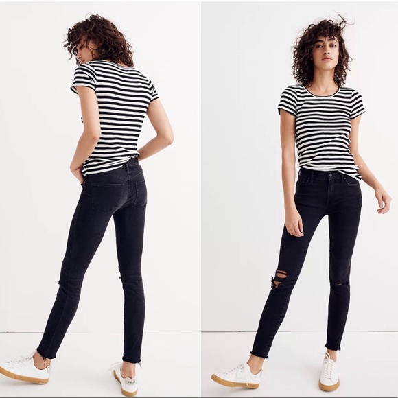 Madewell Denim - Madewell 9" High Rise Skinny Jeans Black Size 28